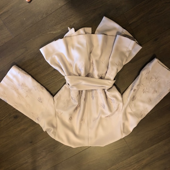 Kimono style Jacques Vert Embroidered lilac jacket - Picture 3 of 9